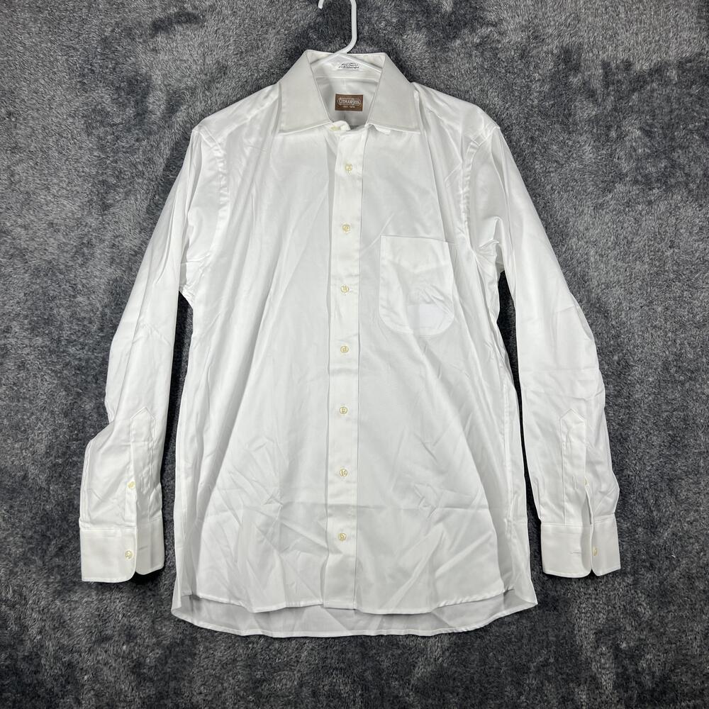 Gitman Bros. Shirt Mens Medium White Long Sleeve Button Up Oxford Classic